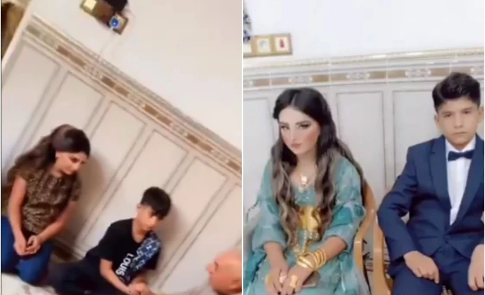 زواج طفلين يبلغان 12 عامًا في العراق يشعل الجدل على مواقع التواصل 1 زواج طفلين يبلغان 12 عامًا في العراق يشعل الجدل على مواقع التواصل